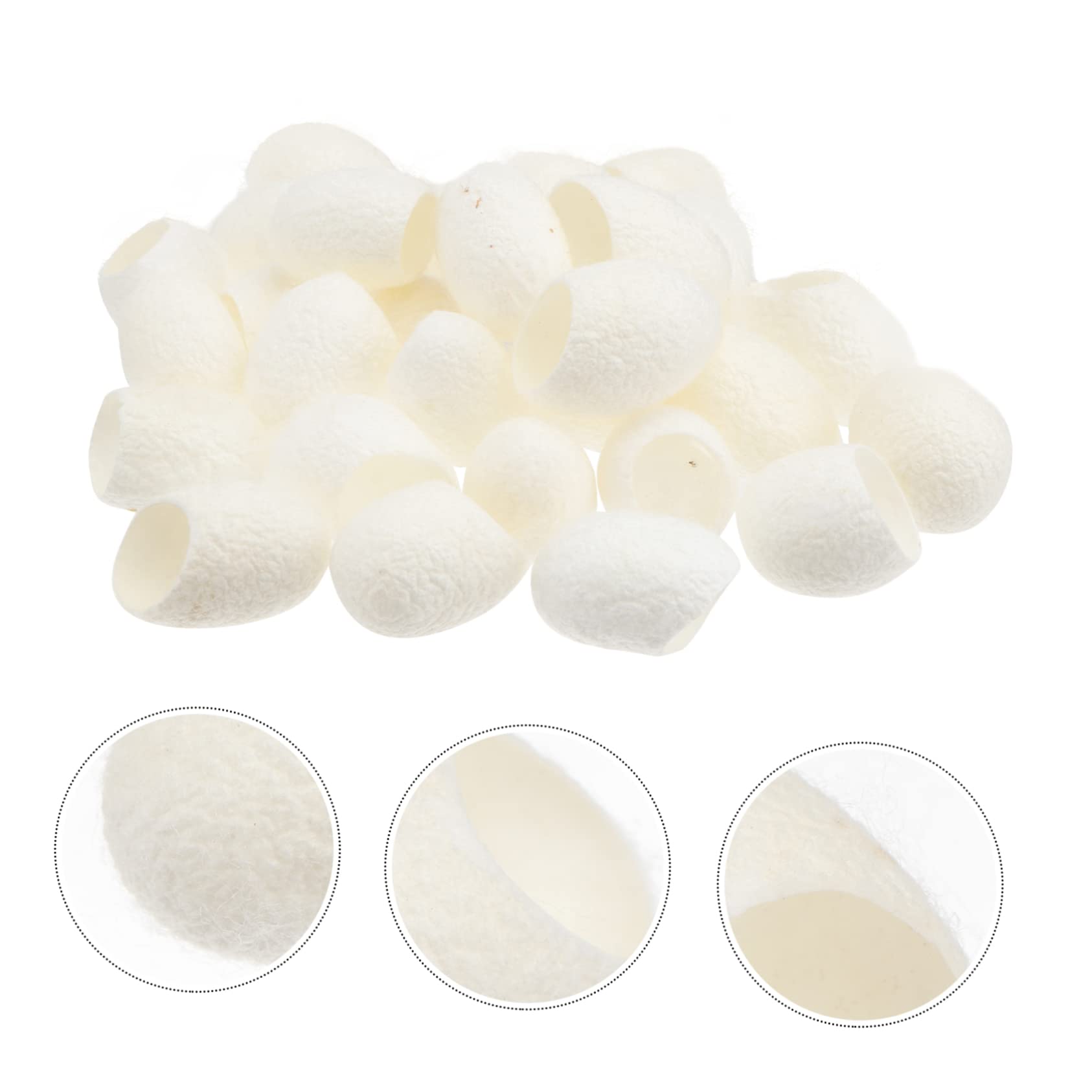FOMIYES 200stücke Natürliche Organische Seidenraupenbälle Zur Gesichtsreinigung Peeling-exfoliator Für Hautpflege Und Mitesserentfernung Für Anfänger Und Empfindliche Haut