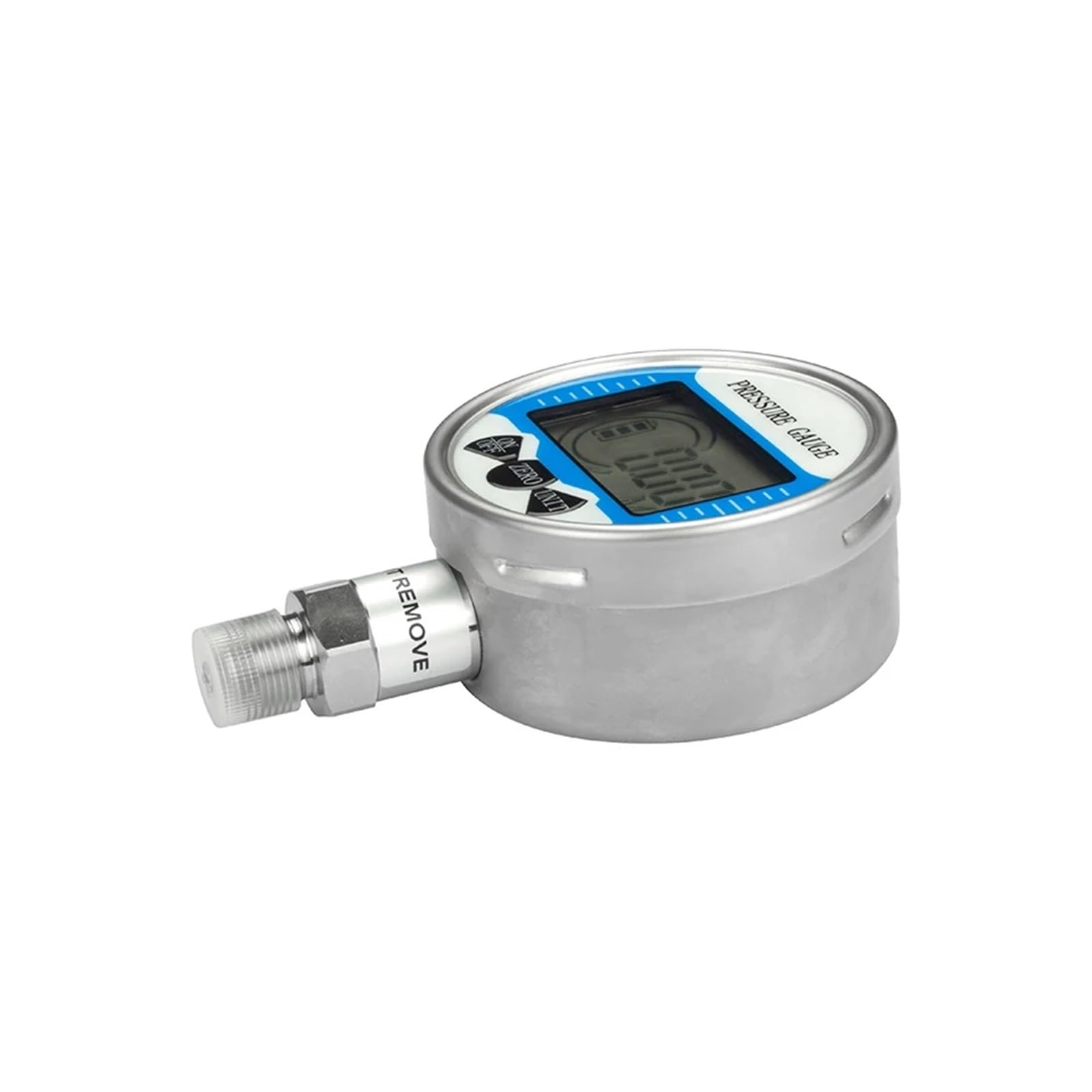Druckmessgerät, 60mm Digitales Hydraulikmanometer 500Kpa 600Bar Druckmessgerät Messgerät G1-4 M20-1,5 NPT1-4 Digitales Manometer(Npt1-4 Axial,-0.1-1 Mpa)
