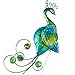 Bits and Pieces - Colourful Peacock Wind Chimes - Metal and Glass Hanging Sculpture and Chimes - Add Musical Charm to Any Outdoor Area