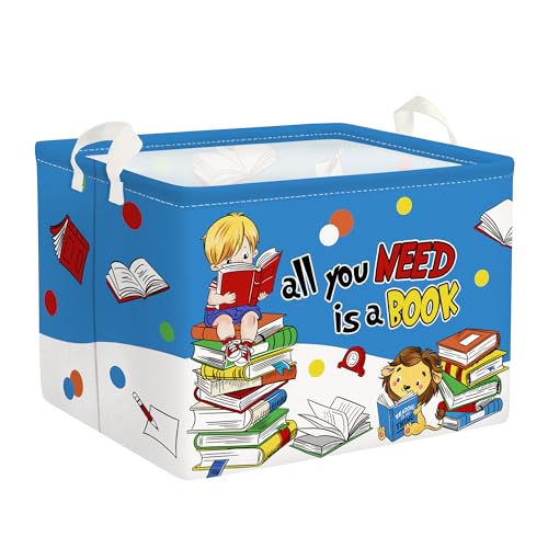 Image of Clastyle Large Reading Corner School Classroom Book Basket Toy Nursery Bin