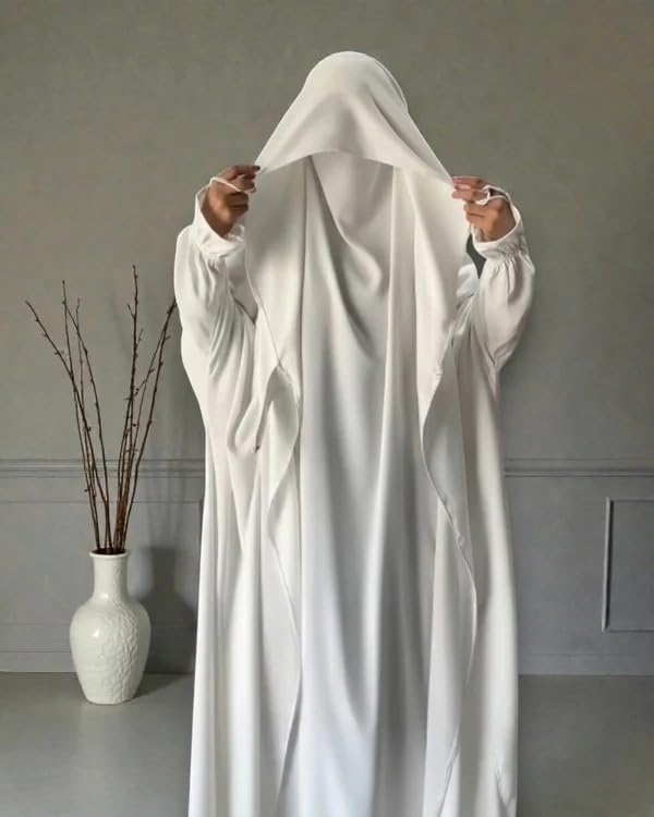 Image of NAZNEEN Saudi Jilbab Full Length and Noise Pc MATT NIDA Fabric with extra panel to cover face