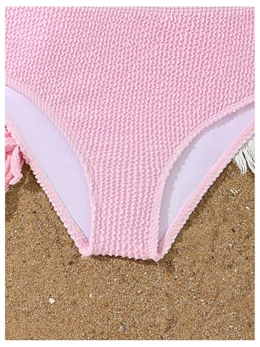 Image of SHENHE Girl's 3 Piece Swimsuits with Cover Up Skirt Halter Triangle Bathing Suits Bikini Set