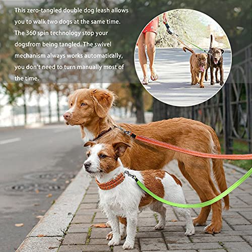 Double Retractable Dog Lead, 2 * 3m Head Pet Walking Leash Automatic Extendable Traction Leash for Small and Medium Dogs,360 Tangle-Free,One-Handed Brake (Dark Blue) - Image 2