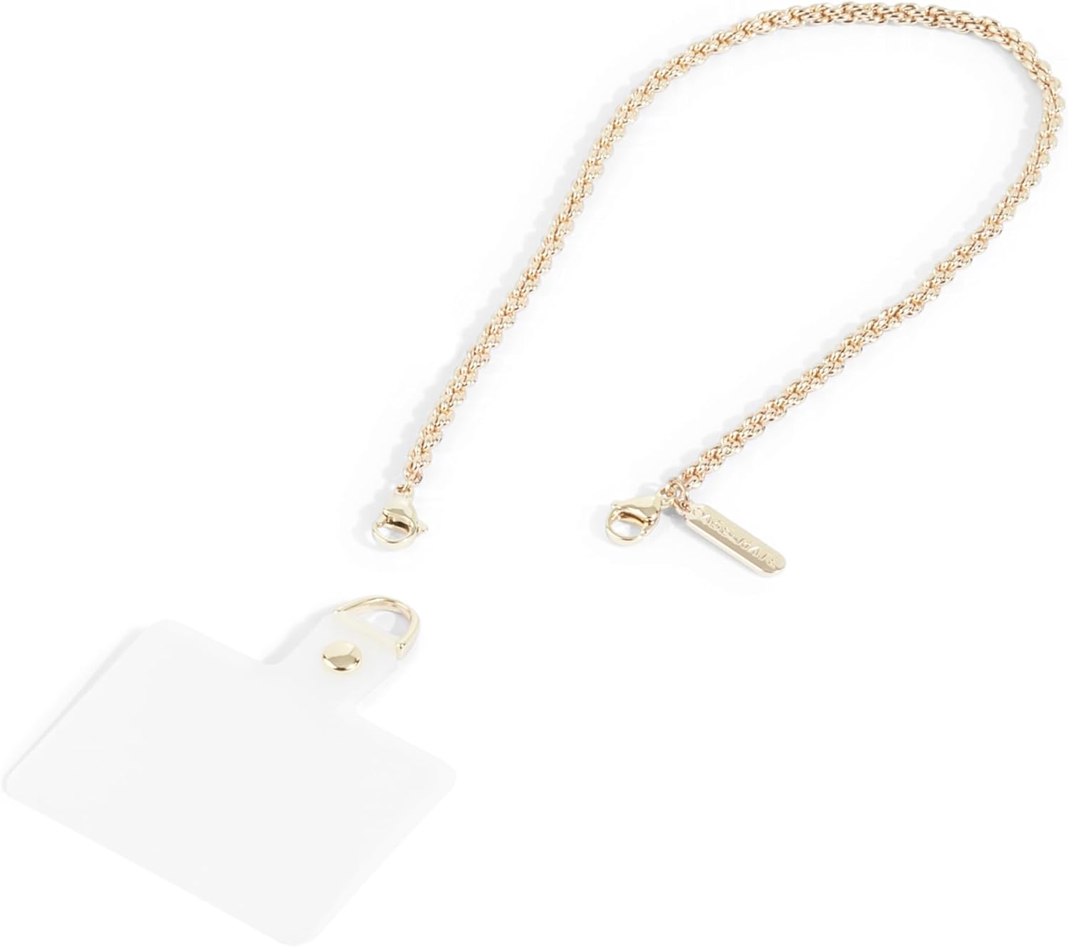Case-Mate Phone Charm with Gold Rope Chain - Detachable Lanyard, Hands-Free Wrist Strap, Adjustable Phone Strap Grip for Women iPhone 17 Pro Max/16 Pro Max/15/14/13/12/S26 Ultra/S25 - Eternity Chain