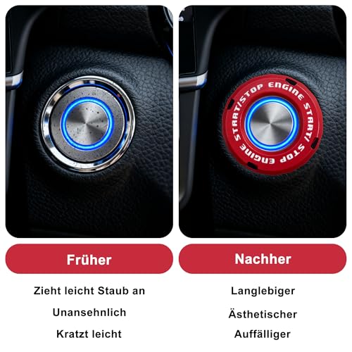 1 Stück Zündknopf Schutzkappe Für Auto Innenausstattung, Elegante Auto Zündknopf Abdeckung Drehknopfabdeckung, Schutz Vor Kratzern, Geeignet für Autos und Motorräder, Startknopf Schutzabdeckung