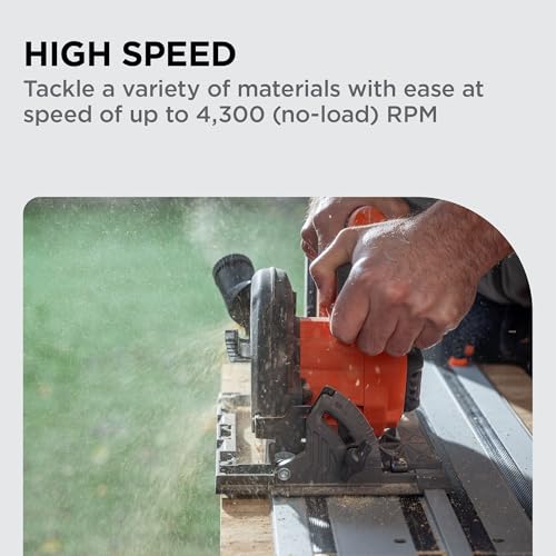 Image of BLACK+DECKER Circular Saw 20V MAX, 6-1 /2 in. Brushless Circular Saw Cordless Kit with 2.5Ah Battery and Charger, 24T Blade for Wood, Up to 165 Cuts Per Charge, LED Light, PowerConnect (BLCS78E1)
