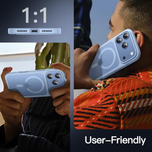 Image of JETech Magnetic Matte Cover Case for iPhone New Pro Max, Light Blue