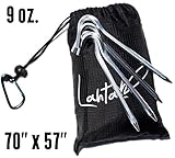 Lahtak Black Blanket - Waterproof Blanket - Outdoor Picnic Blanket - Packable Blanket - Portable Picnic Blanket - Foldable Picnic Blanket - Mini Travel Blanket - Black Picnic Blanket