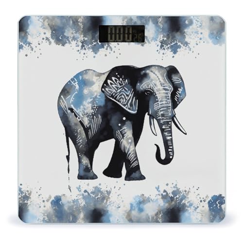 Báscula digital de baño Elephant-Blue Black miniatura 1