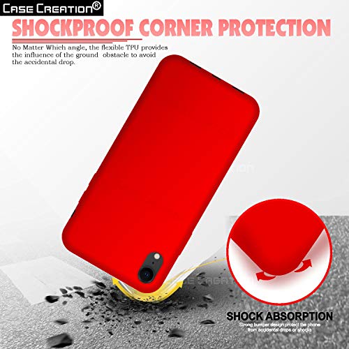 Image of Case Creation Luxurious OG Series for iPhone XR Case Cover,Anti-Dirty Slim Case Frosted Matte Cute Candy TPU Raised Bezel (Splash of Color) Back Cover for Apple iPhone XR -Wine Red
