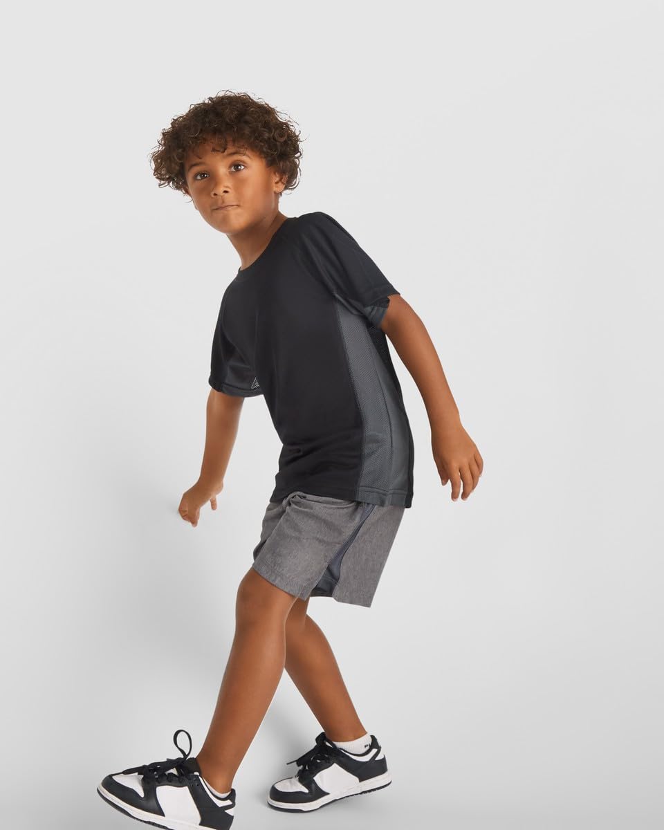 Camiseta Técnica Niño Shanghai 6595 – Ropa Deportiva Infantil Transpirable y Ligera, Camiseta Entrenamiento Niño Running Fútbol Gimnasio, Tejido Poliéster Secado Rápido