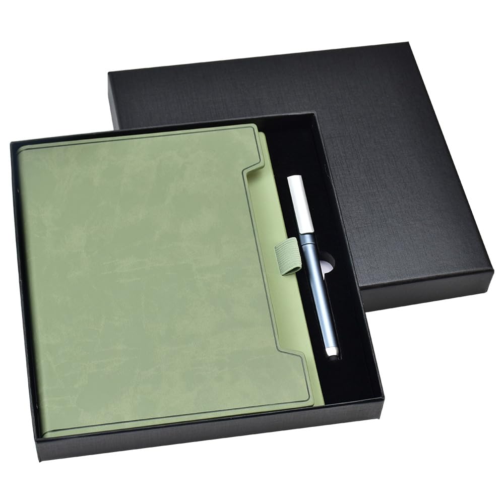 Taccuino Pelle Ricaricabile A5 Con Penna - 200 Pagine Vuote Per Appunti E Viaggi - Foto 13