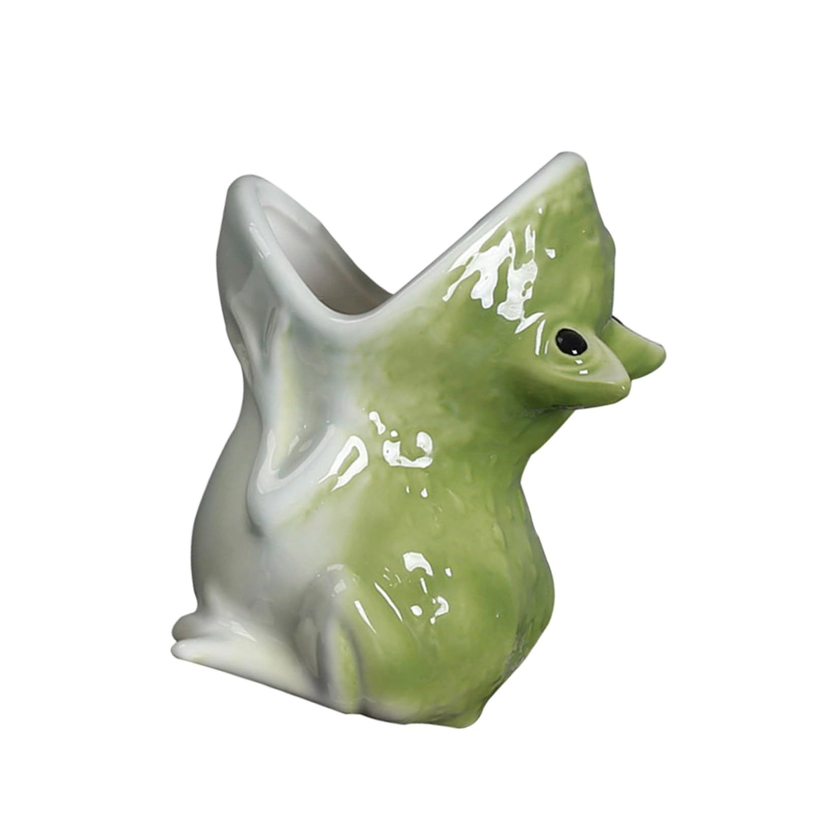 YWLUUOO Fanciful Frog Molded Ceramic Planter for Succulents Indoor Telecommute Gardening Deck Frog Shape FlowerPot