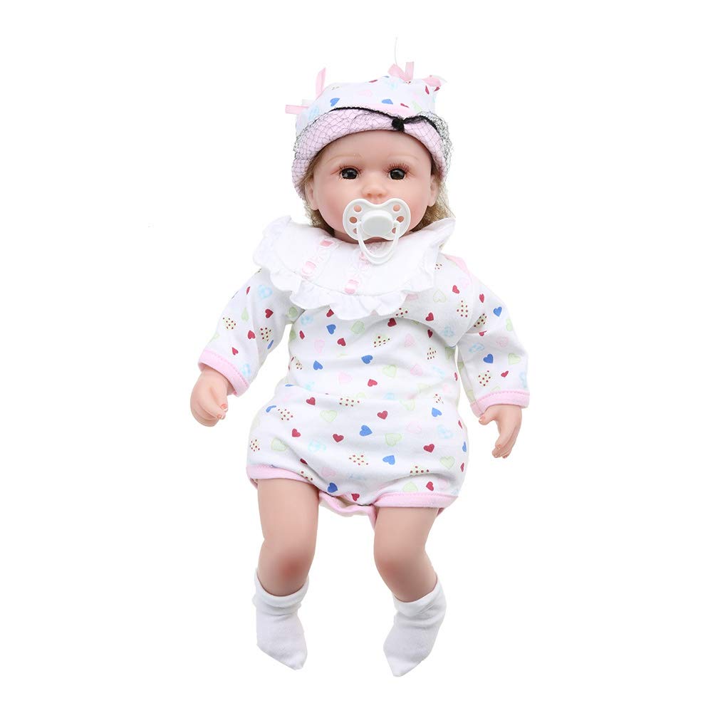 Poupées réalistes en Silicone pour bébé garçon de 15,75 Pouces avec tétine et biberon, Accessoires pour Enfants de 3 Ans et Plus, Cadeaux