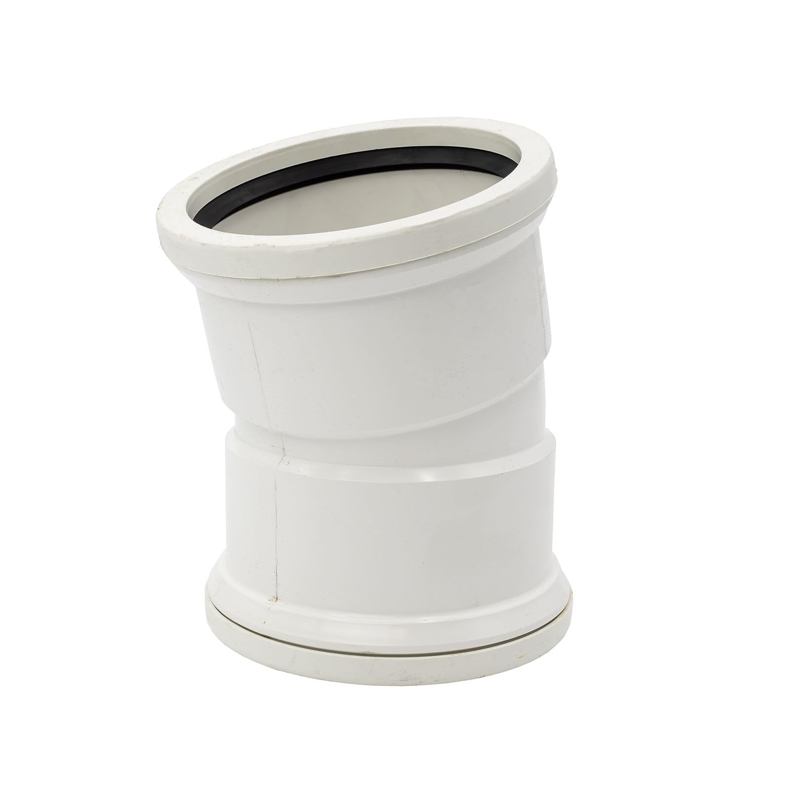 Kayflow 110mm Soil (S6)15 Deg Bend (Double Socket)White from B&Q