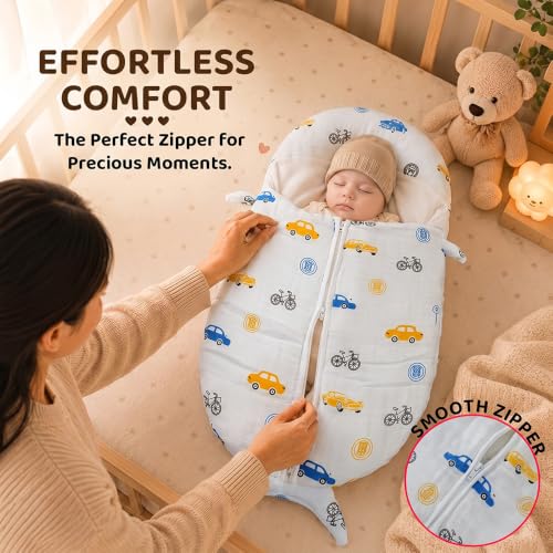 Image of StarAndDaisy Sleeping Sack for Baby | Soft Breathable Cotton, Sleep Bag with Zipper, Wearable Blanket, All-Season, For Boys & Girls