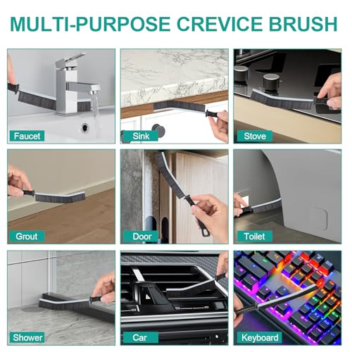 Image of Crevice Cleaning Brush,New Multifunctional Gap Cleaning Brush Tool,Thin Scrub Brush Hard-Bristled Gap Scrub Brush for Bathroom Kitchen Tiles Window Door Slots(5pcs)