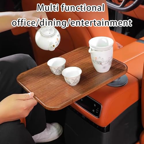 Mesa de suspensión rectangular portátil para coche que soluciona el desorden en viajes 5