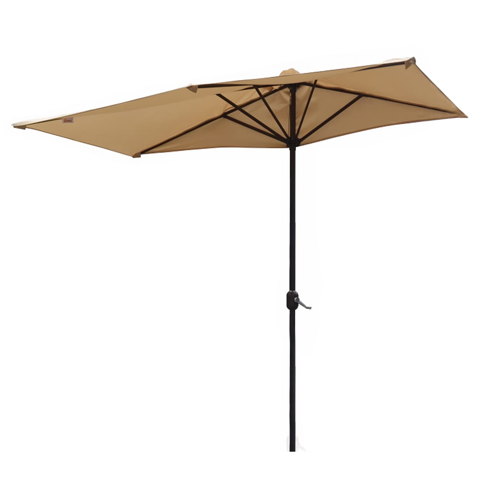 HCZKIUJY Beach Parasol Outdoor Umbrellas for Patio, with 5 Sturdy Ribs, Easy to Assemble, Portable, for Garden Patio Yard Beach Pool Table Parasol, Patio Umbrella (Tawny 2.5x1.2M(98 * 47INCH))