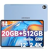 DOOGEE T30 Ultra Tablet 2.5K 11 Inch, Helio G99 Octa-Core 2.2GHz Android Tablets, 8580mAh/18W, 32(12+20) GB RAM 256GB ROM (TF 2TB) Tablet, 16+8MP & Tu00dcV & 2.4G/5G WiFi, Widevine L1, Black