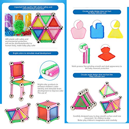 MINGZE 50 Teile/Satz Magnetische Sticks Konstruktionsspielzeug, Pädagogische Bausteine Puzzle Magnet Spielzeug Für… – Bild 5