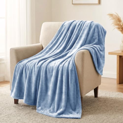 CozyLux Kuscheldecke Flauschig Decke 150x200 cm Himmelblau – Ansicht 6