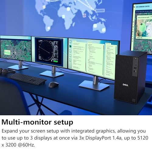 Image of Dell Pro Tower Plus QBT1250 Business Desktop, Intel Core Ultra 5-235, 16GB DDR5 RAM, 512GB PCIe SSD, DVDRW, 3x4K DP, Copilot AI Assistant, TPM 2.0, 2X Type-C,Windows 11 Pro for Workstation