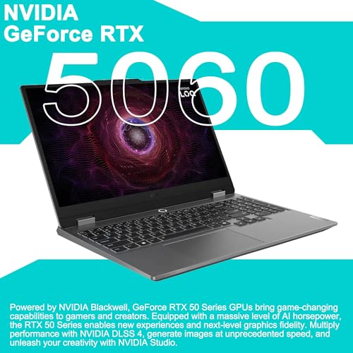 Image of Lenovo LOQ Gaming Laptop 15.6 inch FHD IPS 144Hz (100% sRGB, G-SYNC) Intel 14-core i7-13650HX 32GB RAM 1TB SSD GeForce RTX 5060 DLSS4 (440 AI Tops) Backlit Nahimic 5MP Privacy Camera Win11 ICP Hub