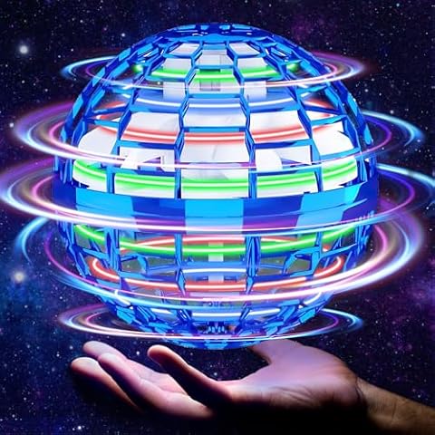 Flying Orb Ball Toy, Galaxy Ball 2024 Cosmic Globe Boomerang Hover Ball Fidget Spinner, Hand Controlled Mini Drone, Cool Toys Gifts for 6 7 8 9 10+ Year Old Boys Girls Outdoor Toys(Blue) Cover