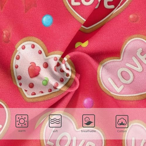 Colorful Heart Cookies Red Toddler Underwear Floral 2t Cotton Girl Panties Cute Bright Kids Briefs Undies3