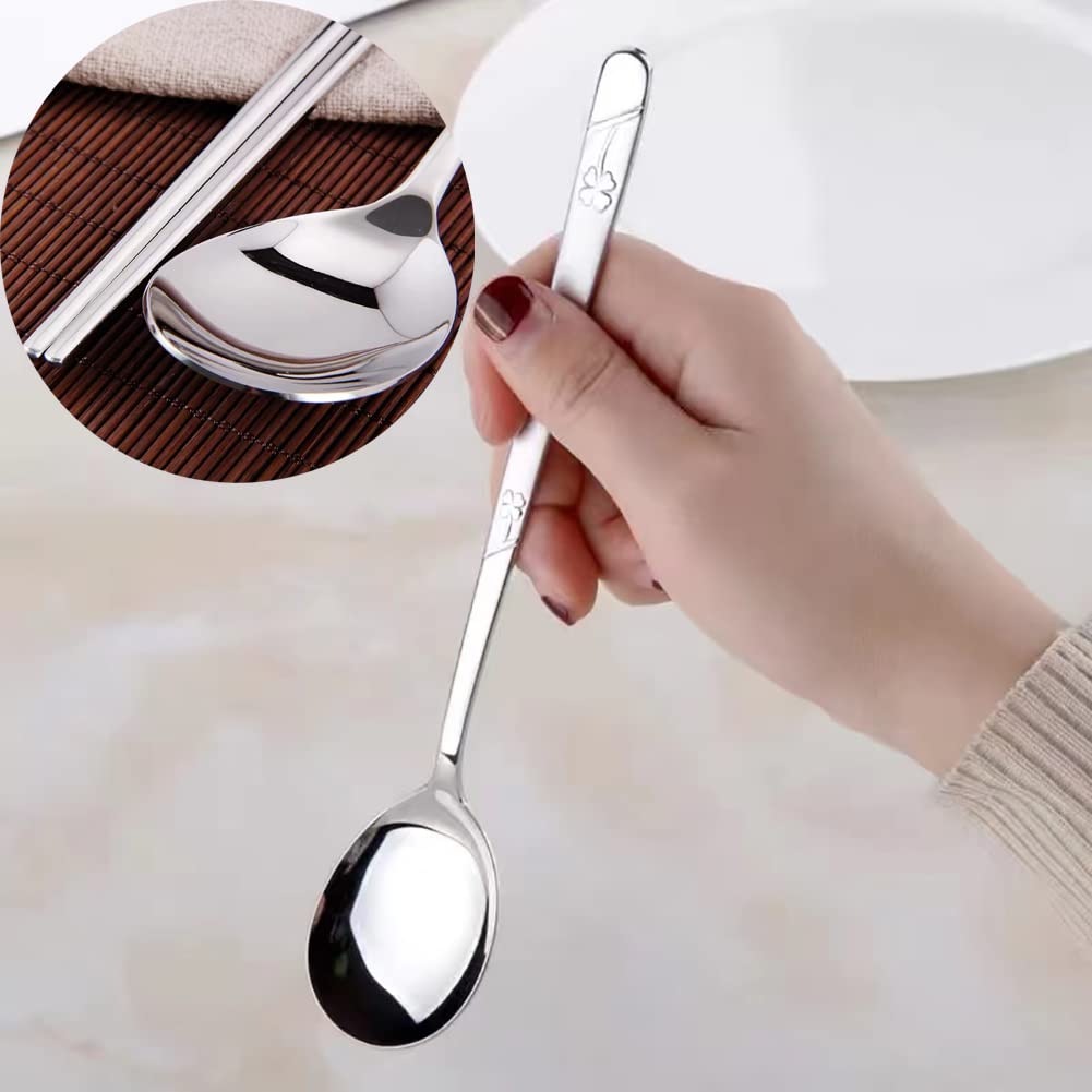 Buy YAPULLYA Korean Metal Chopsticks and Spoons Set, Reusable