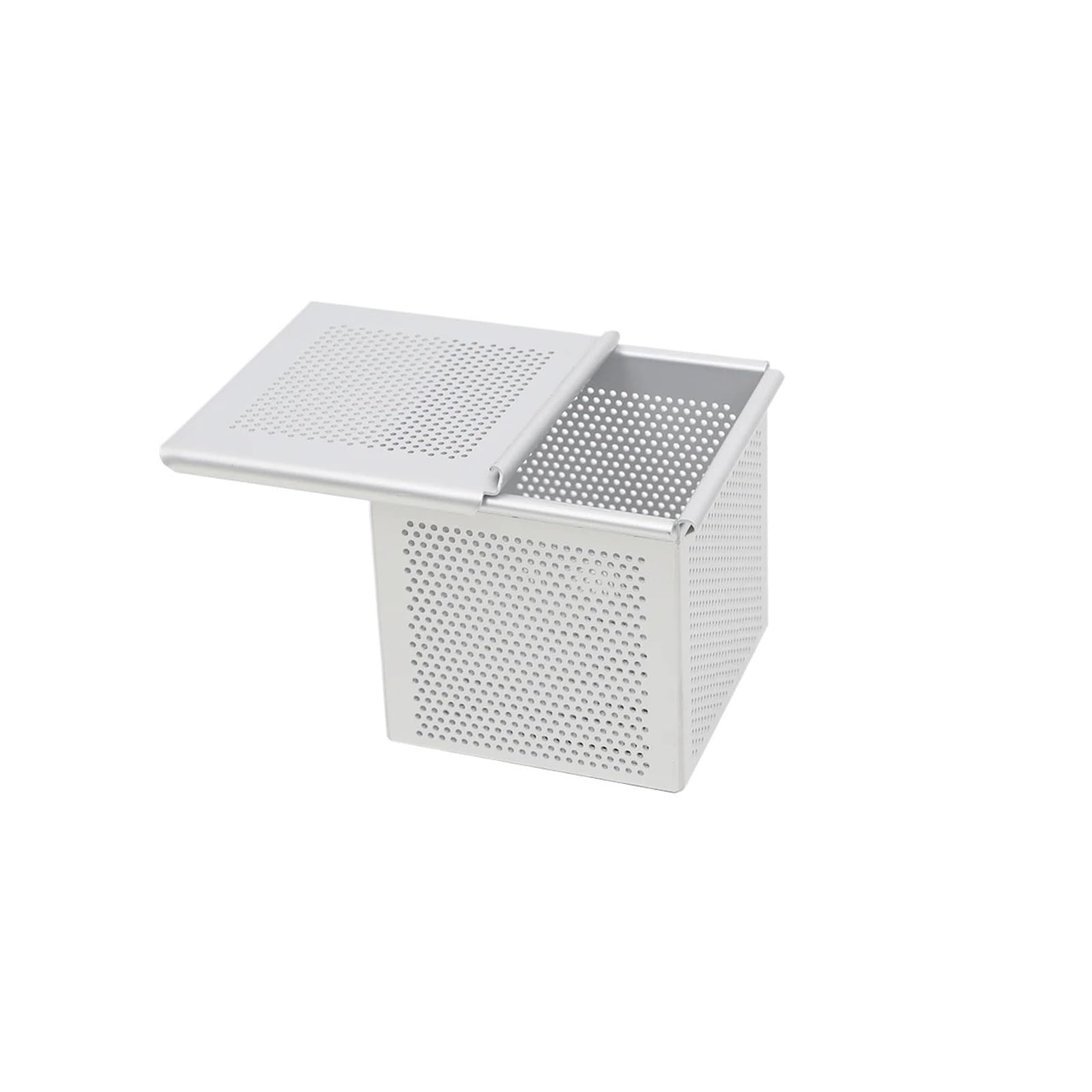 Générique Compatible avec Les moules à Mini-toasts, Croissants, Cubes, Pain de mie et Couvercle, ustensiles Cuisine perforés carrés for la Cuisson l'eau(2PCS 10X10X10CM)