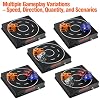 Magnetic Drift Pad for Hot Wheels Cars 1:64 Spinning Drift Track with Adjustable Speed & Direction, USB Powered Drift Pad with 5 Decorations, Display Stand for All 1:64 Scale Diecast Cars (Black)