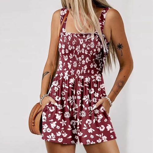 Mono de vestir mujer informal tipo peto corto de una pieza para looks de verano cómodos 3