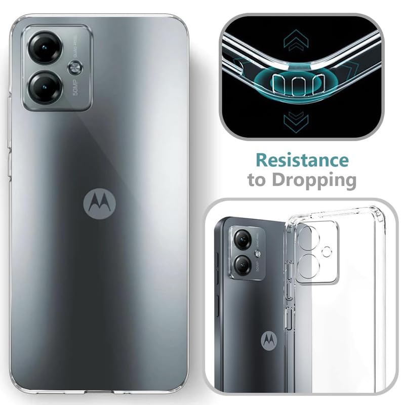Image of Case Creation Brand - Mobile Cover for Motorola Moto G14 (Soft & Flexible Back Case), Transparent