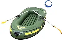 oshhni Conjunto de caiaque inflável para barco, verão, ao ar livre, PVC super resistente, remos de barco, serviço pesado, flutuante, caiaque para