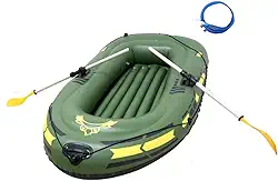oshhni Conjunto de caiaque inflável para barco, verão, ao ar livre, PVC super resistente, remos de barco, serviço pesado, flutuante, caiaque para
