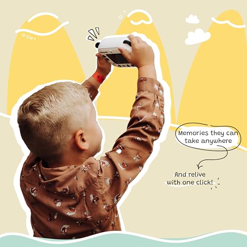 Image of Instant Print Kids Digital Camera & Video Camcorder with Selfie Camera by Kidamento, Scavenger Hunt Momento Book, 32GB Memory Card - Model P