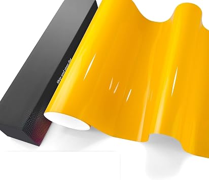 PPF Paint Protection Film Gloss Sunflower Yellow Self Healing Auto Bra Vinyl Wrap Invisible Scratches Shield Sheet DIY with Tool Set 1FTx5FT