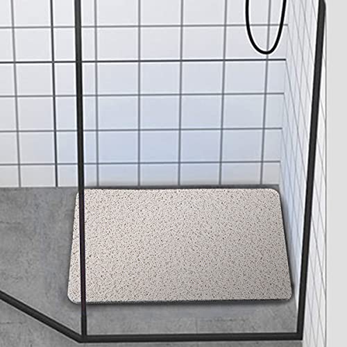 Asvin Soft Textured Bath, Shower, Tub Mat, 24x32 Inch, Phthalate Free, Non Slip Comfort Bathtub Mats with Drain, PVC Loofah Bathroom Mats for Wet Areas, Quick Drying