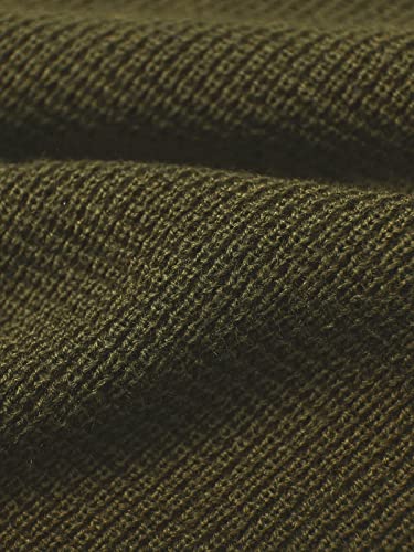 Men's Lightweight Crewneck Sweater Soft Touch Waffle Stitch Pullover For Men_Olive_Large #TOP4