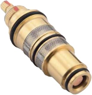 Thermostatic Cartridge Replacement Part Brass Thermostatic Valve Spool Faucet Cartridge Bath Mixer Tap Shower Mixing Valve Adjust the Mixing Water Temperature Kit for Mixer Valve Mixer Shower Bar
