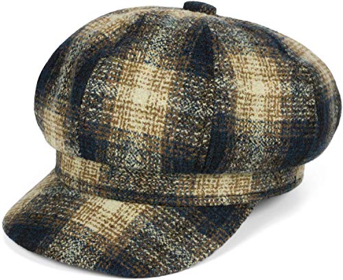 Casquette Coulissante Bakerboy Femme Carreaux Newsboy Vintage styleBREAKER
