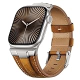 Ajustement universel : le bracelet en cuir pour Suitisbest Watch est conçu pour Apple Watch Series 10 9 8 7 6 5 4 3, SE, pour iWatch 38 mm, 40 mm, 41 mm, 42 mm (Series 10). Taille réglable pour poignet de 150 mm à 200 mm.