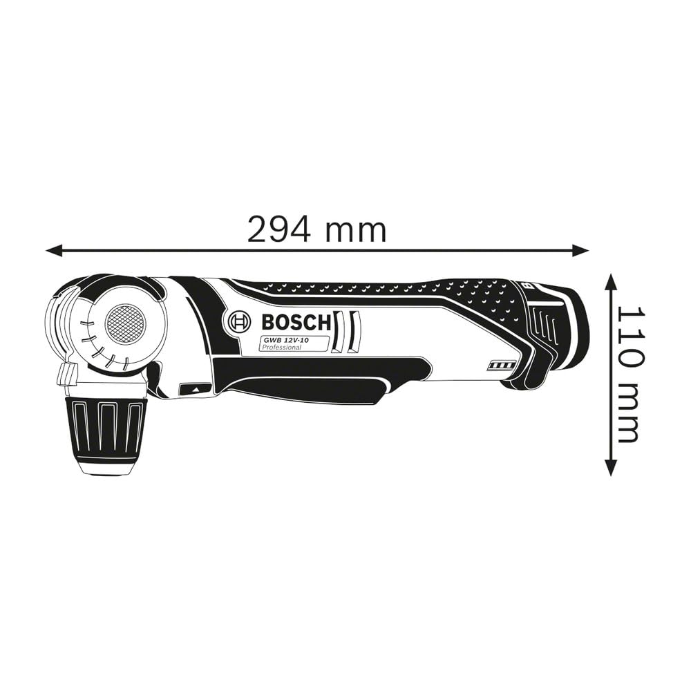 Bosch Professional 12V System taladro angular a batería GWB 12V-10 (incl. bandeja de 1/2 L-BOXX para accesorios, bandeja para L-BOXX, L-BOXX, sin batería/cargador)