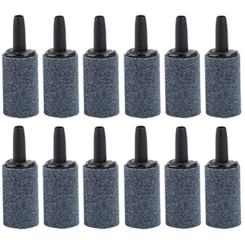 Image of 1 Inch Air Stone,Aquarium Air Stones, Cylinder Bubble Diffuser Airstone Fish Tank Bubbler Air Pump Accessories for Aquariums Hydroponics Grey (12 Pack)