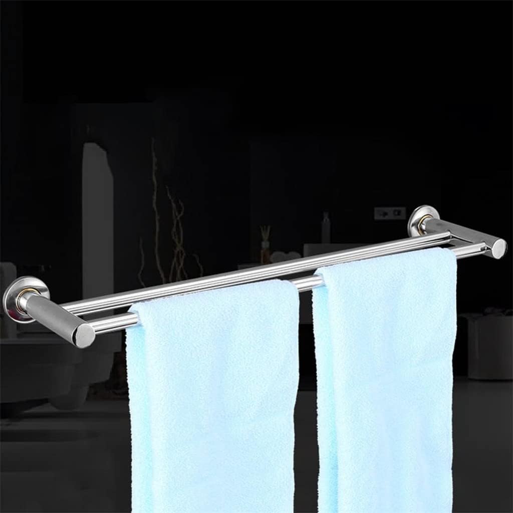 Stainless Steel Towel Rack Shower Shelf Wall-Mounted Holder Force Bathroom Pendant
