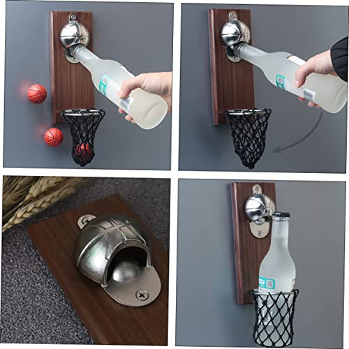 Ouvre-bouteille de réfrigération mural en acier inoxydable premium motif basket