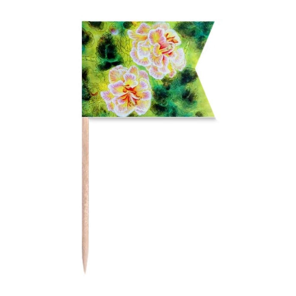 Cure-dents Drapeaux Fleur Décoration Alimentaire pour Gâteau de Fête