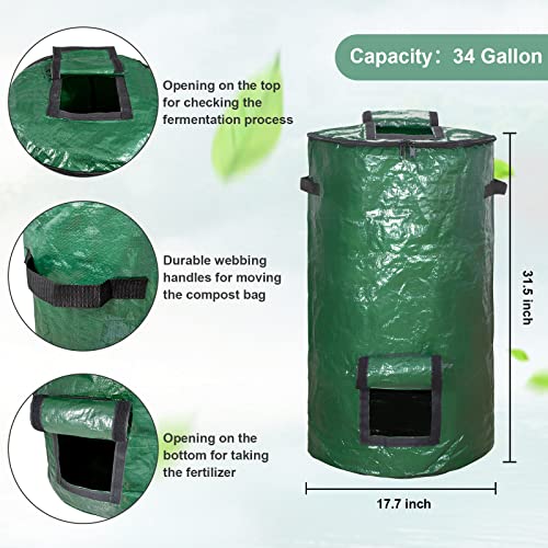MyLifeUNIT 34-Gallon Reusable Compost Bags